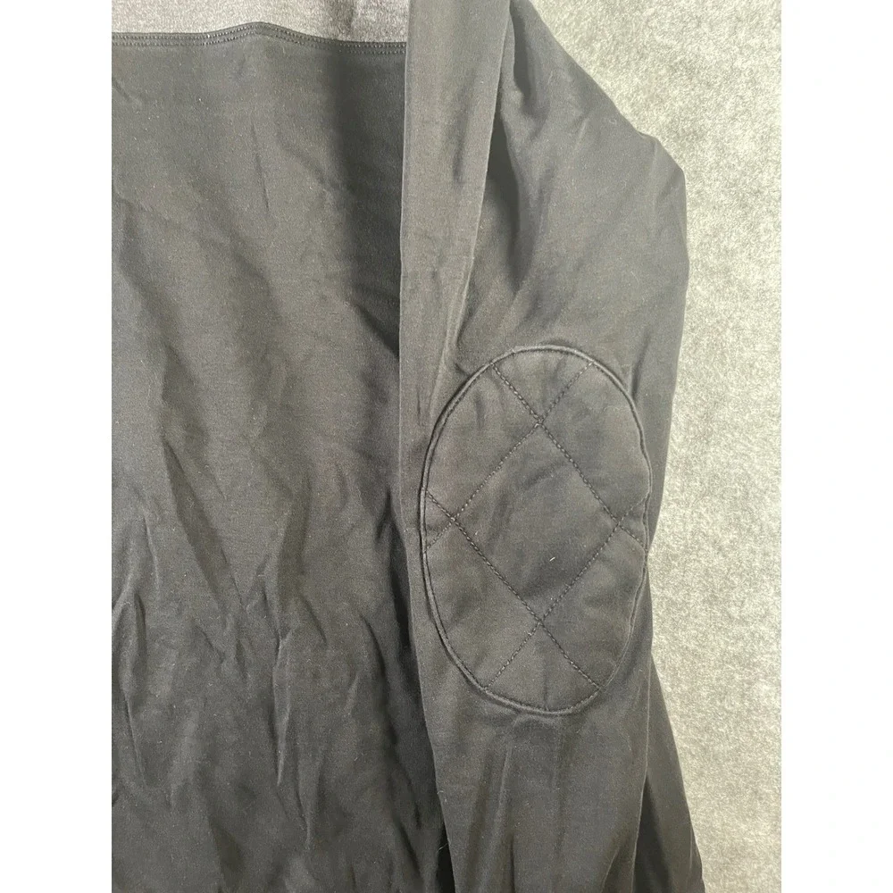 Banana Republic Luxury Touch Mens XL Tall Long Sleeve Polo Black Grey‎ Striped